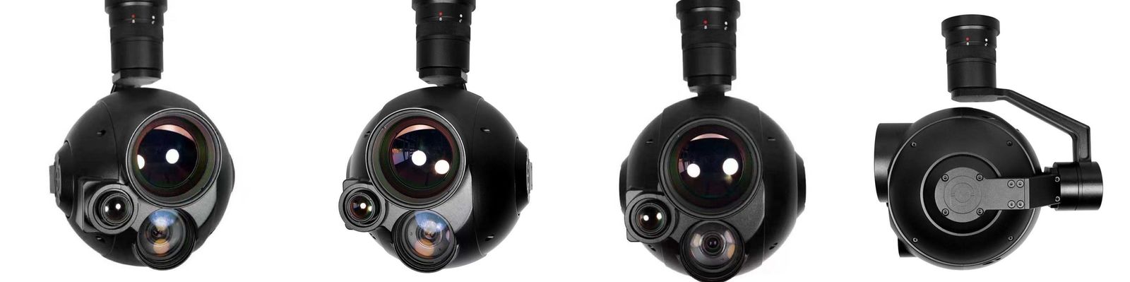 Triple Gimbal Integrated with  30*Zoom Optical and 2 thermal Image cameras with Target locking System