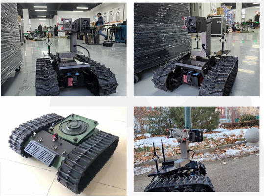 Ground Drone  All Terrain Crawler Tracked Robot Chassis Platform