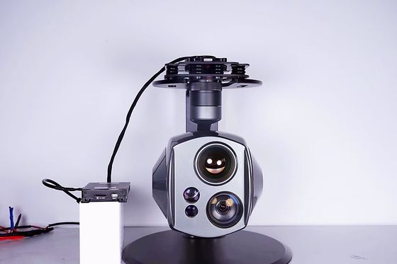 Triple Zoom Camera EO/IR Target Locking 10KM Distance Measurement,Target  Location Calculating ,1m*1m Target Dimension
